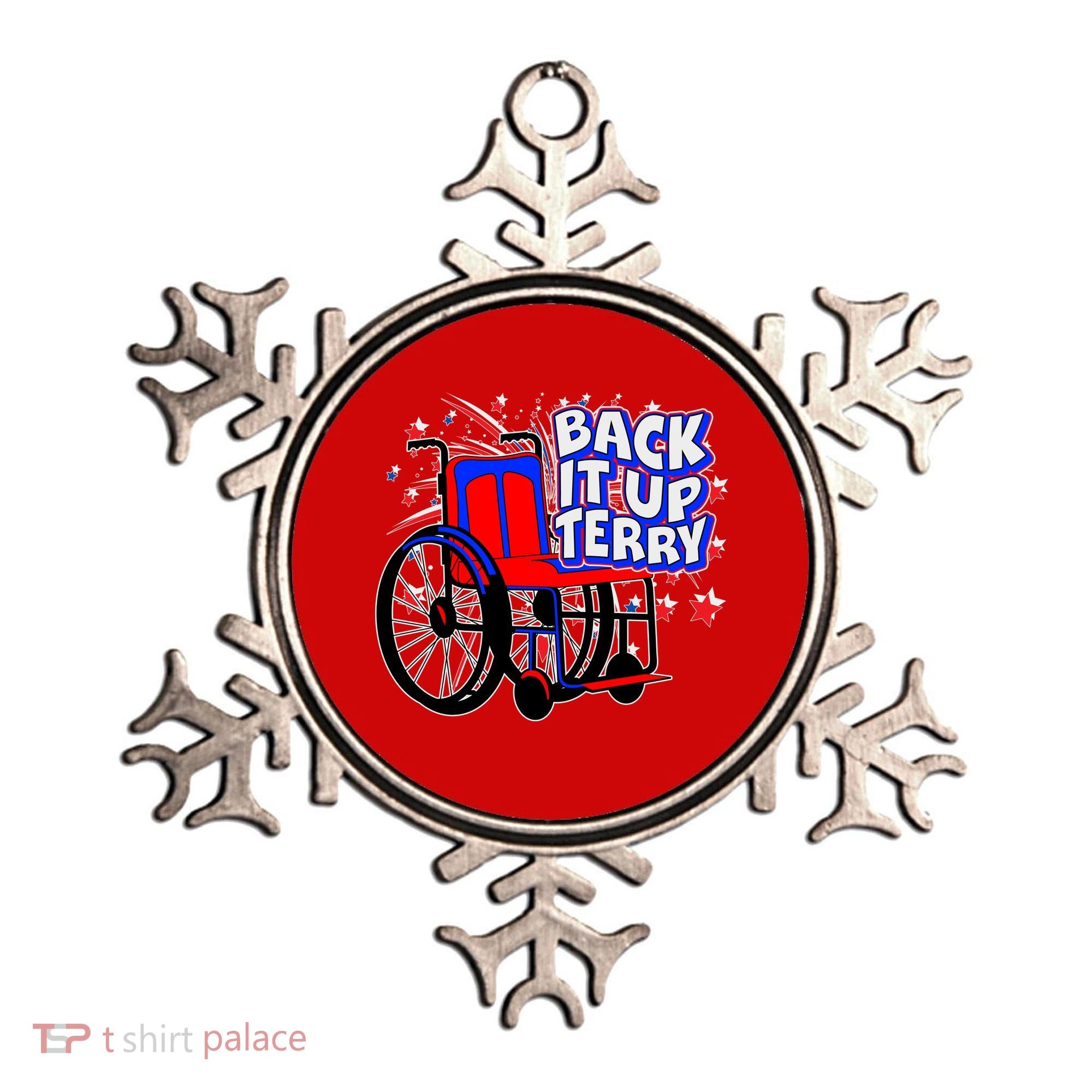 Back It Up Terry Fireworks Wheelchair Ornament
