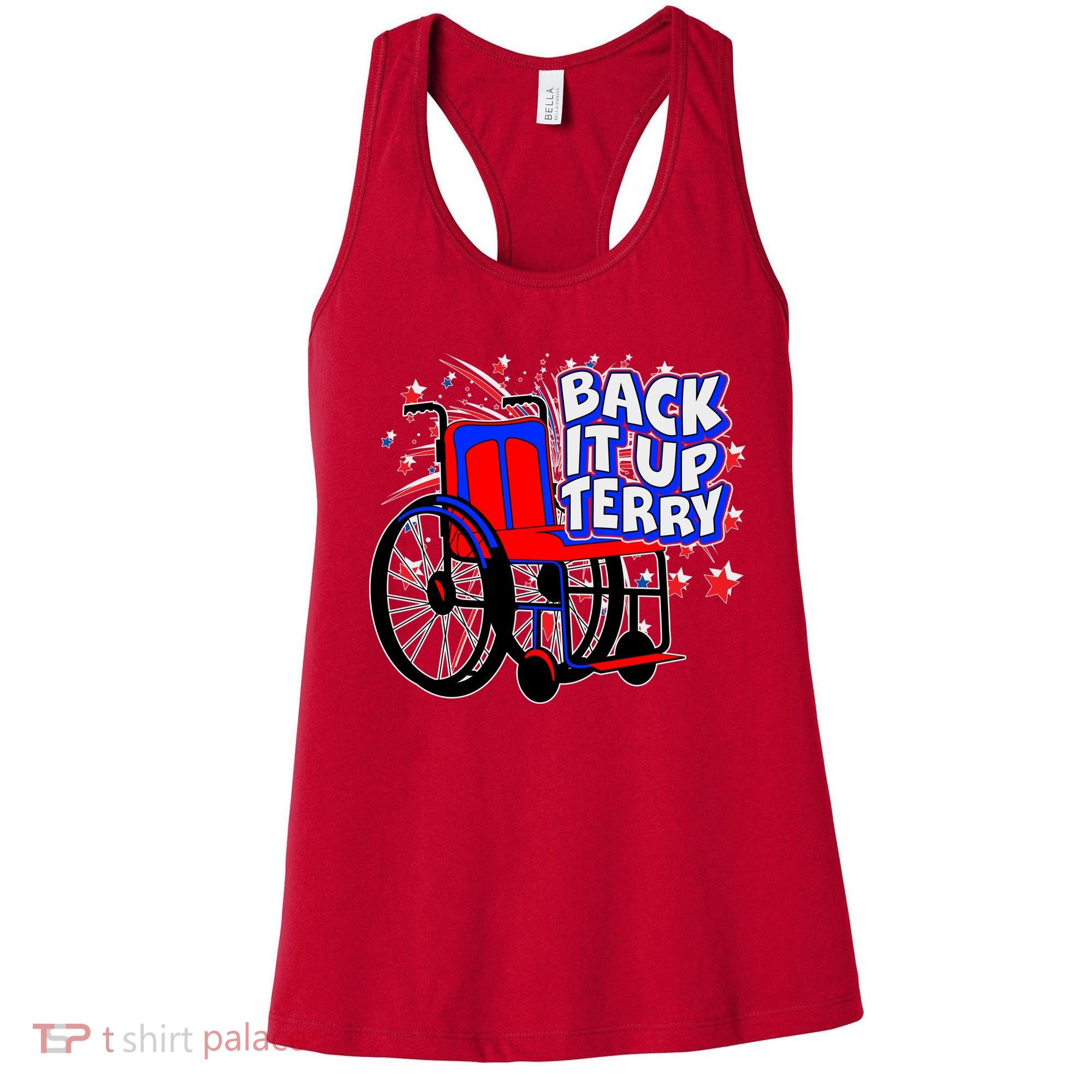 Back It Up Terry Fireworks Wheelchair Women's Tank Top