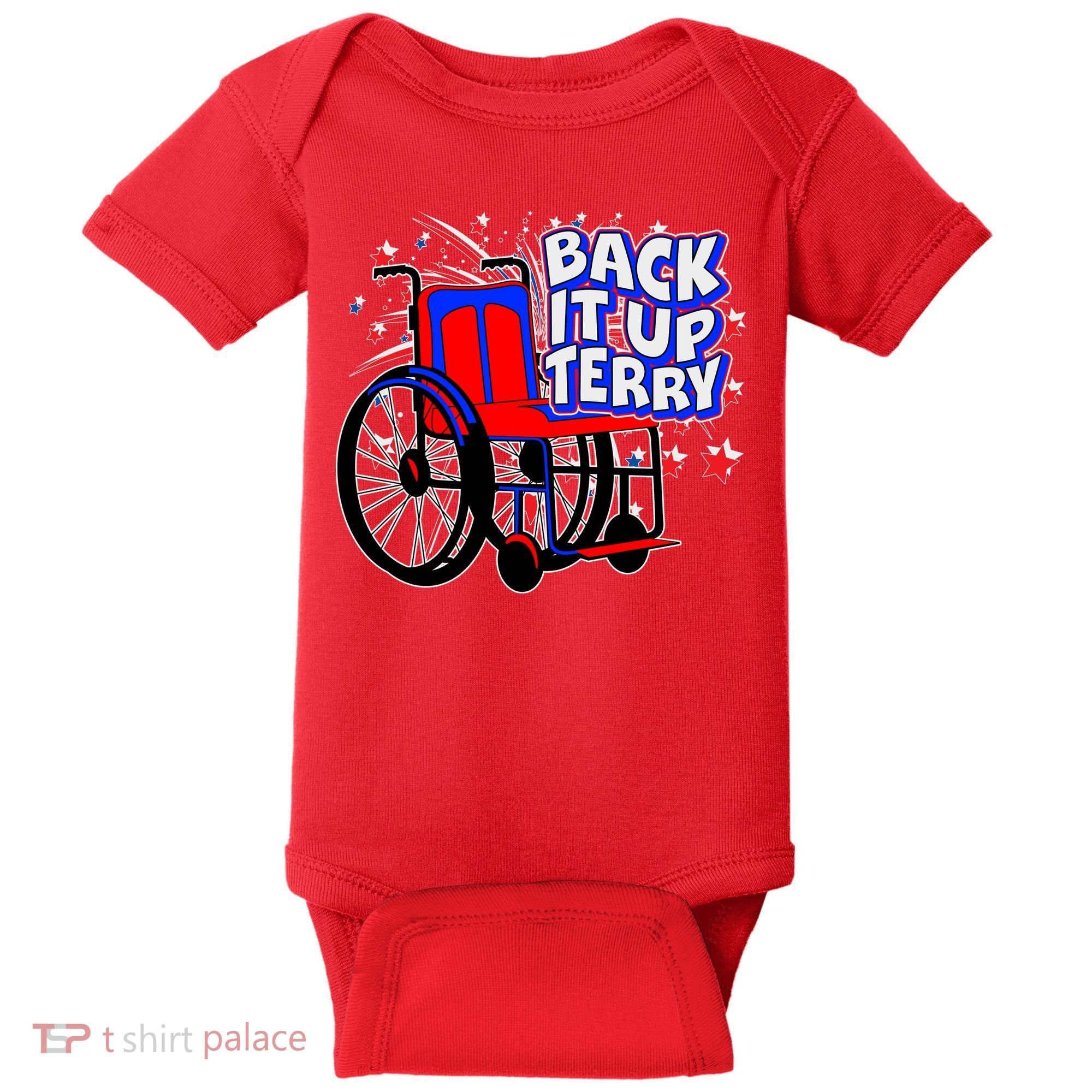 Back It Up Terry Fireworks Wheelchair Baby Bodysuit
