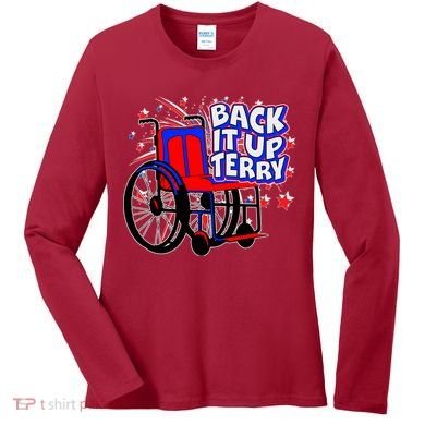 Back It Up Terry Fireworks Wheelchair Women's Long Sleeve Shirt