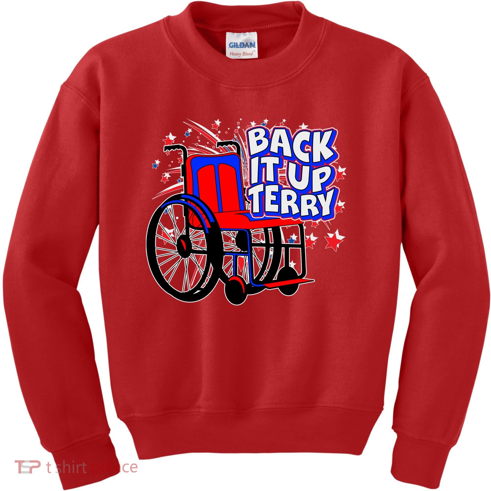 Back It Up Terry Fireworks Wheelchair Kids Sweatshirt
