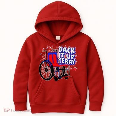 Back It Up Terry Fireworks Wheelchair Kids Hoodie