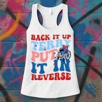 Back It Up Terry Put It In Reverse Funny 4th Of July Women's Tank Top thumb 3