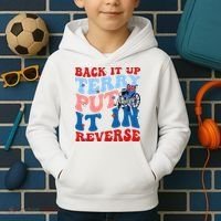 Back It Up Terry Put It In Reverse Funny 4th Of July Kids Hoodie thumb 2