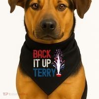 Back It Up Terry 4th Of July USA-Made Doggie Bandana thumb 1