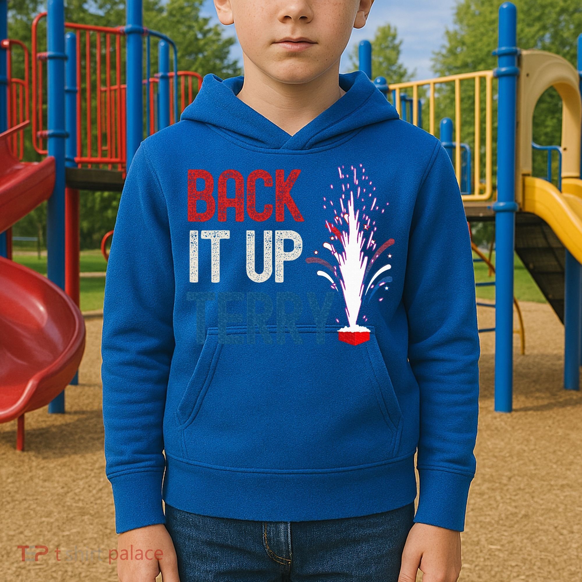 Back It Up Terry 4th Of July Kids Hoodie