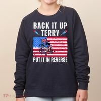 Back It Up Terry Put It In Reverse 4th Of July Usa Women's Sweatshirt thumb 0