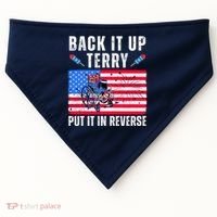 Back It Up Terry Put It In Reverse 4th Of July Usa USA-Made Doggie Bandana thumb 0