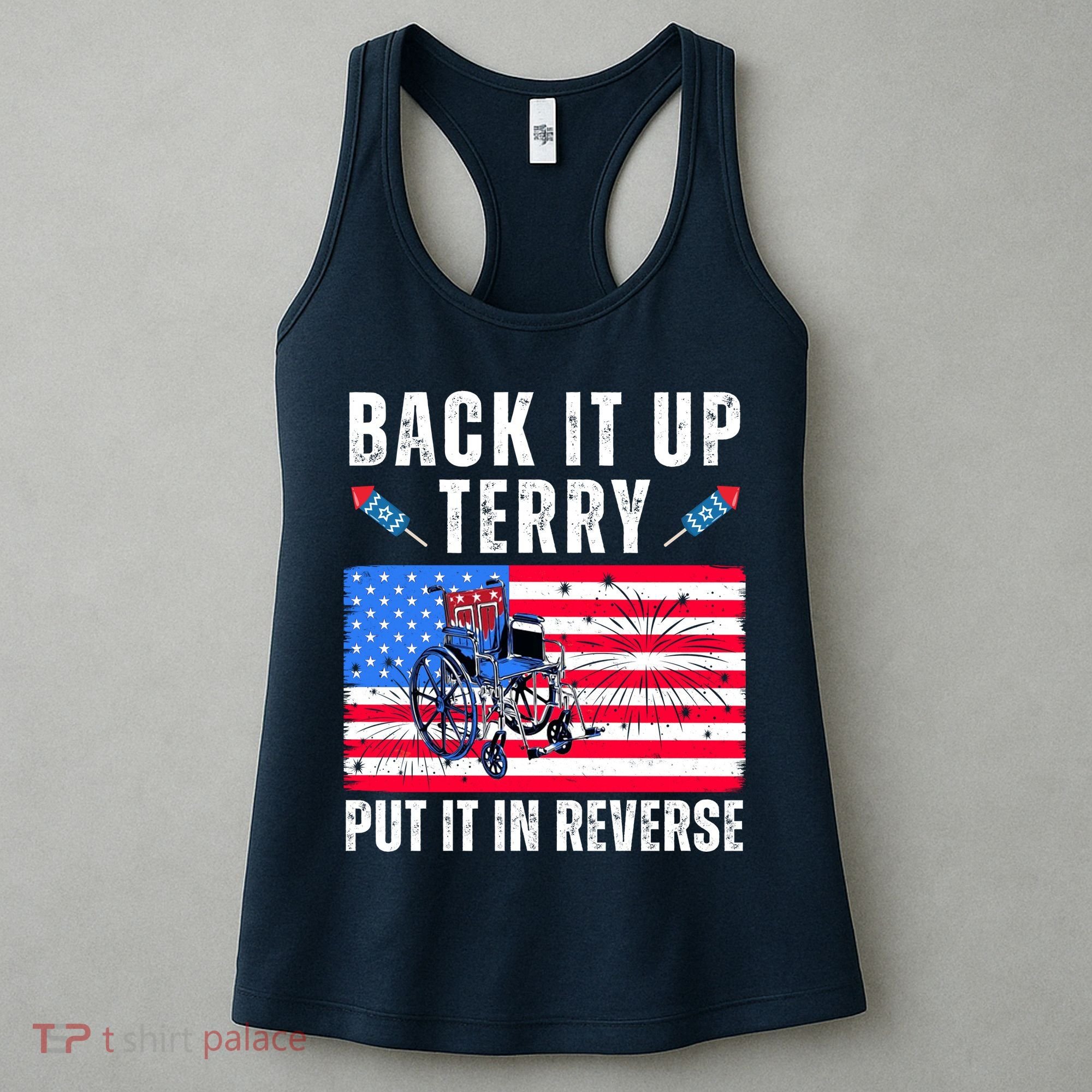 Back It Up Terry Put It In Reverse 4th Of July Usa Women's Tank Top