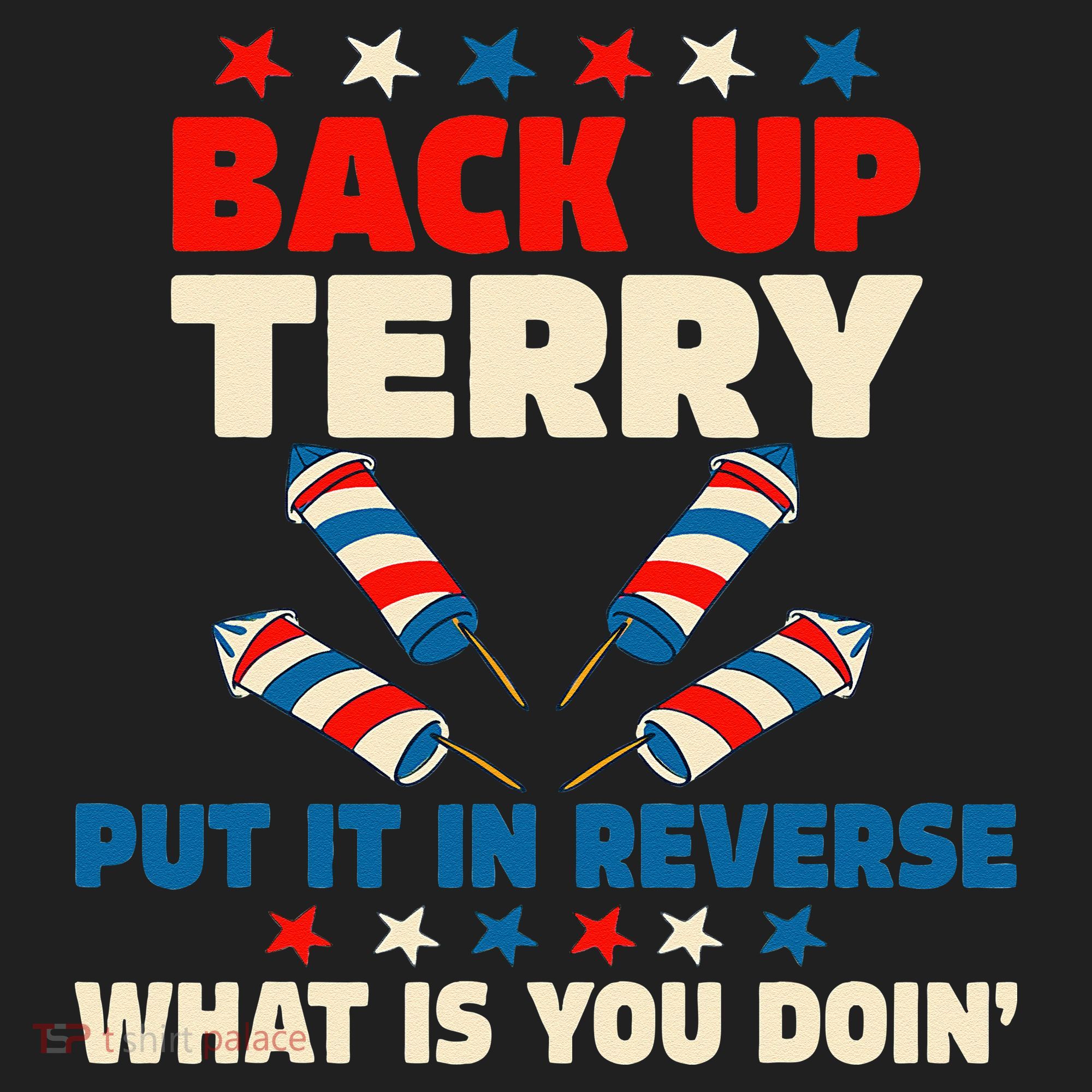 Back It Up Terry Put It In Reverse July 4th Fireworks Terry Beanie