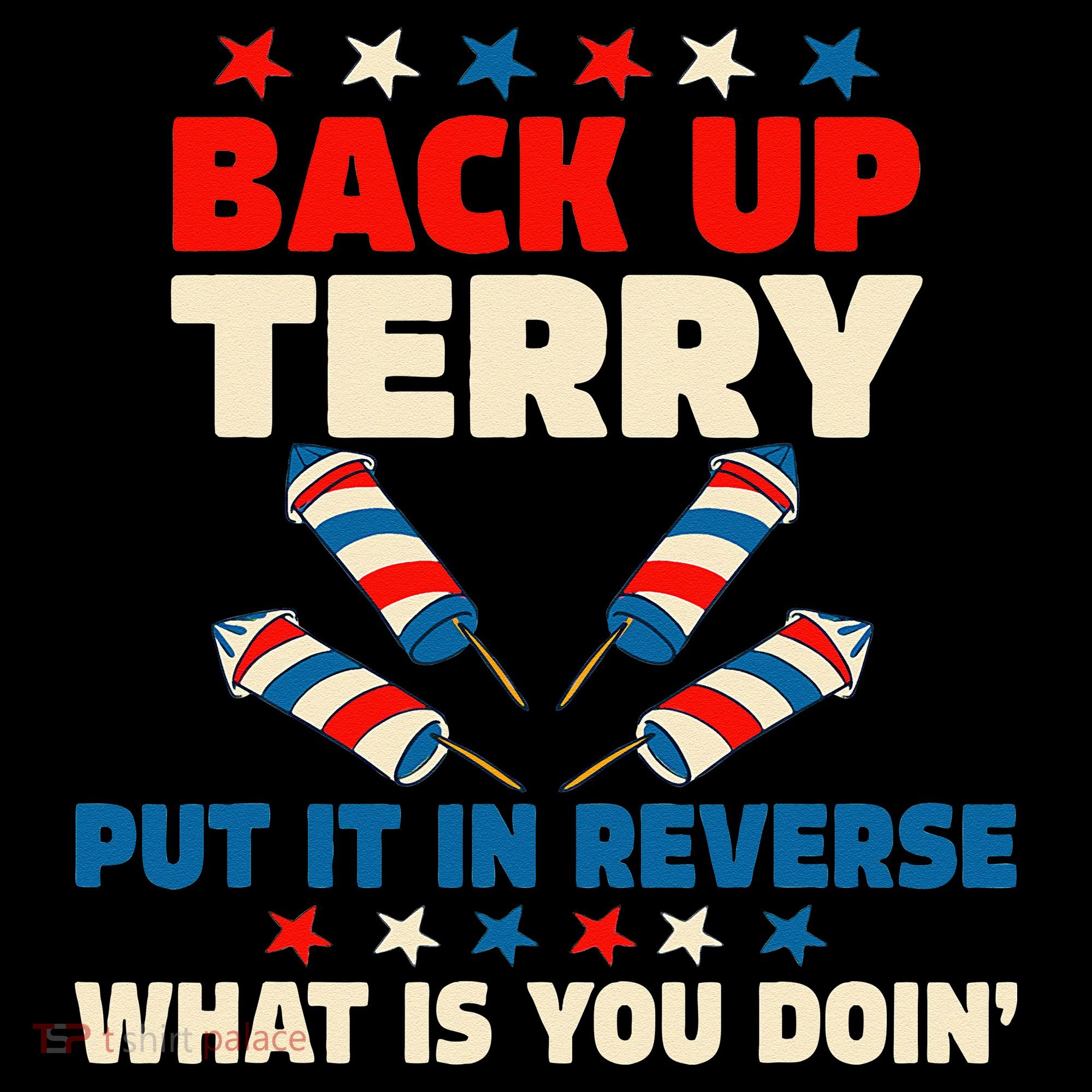 Back It Up Terry Put It In Reverse July 4th Fireworks Terry Coaster