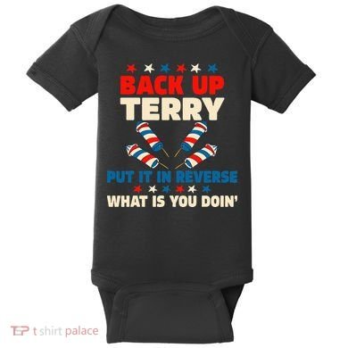 Back It Up Terry Put It In Reverse July 4th Fireworks Terry Baby Bodysuit