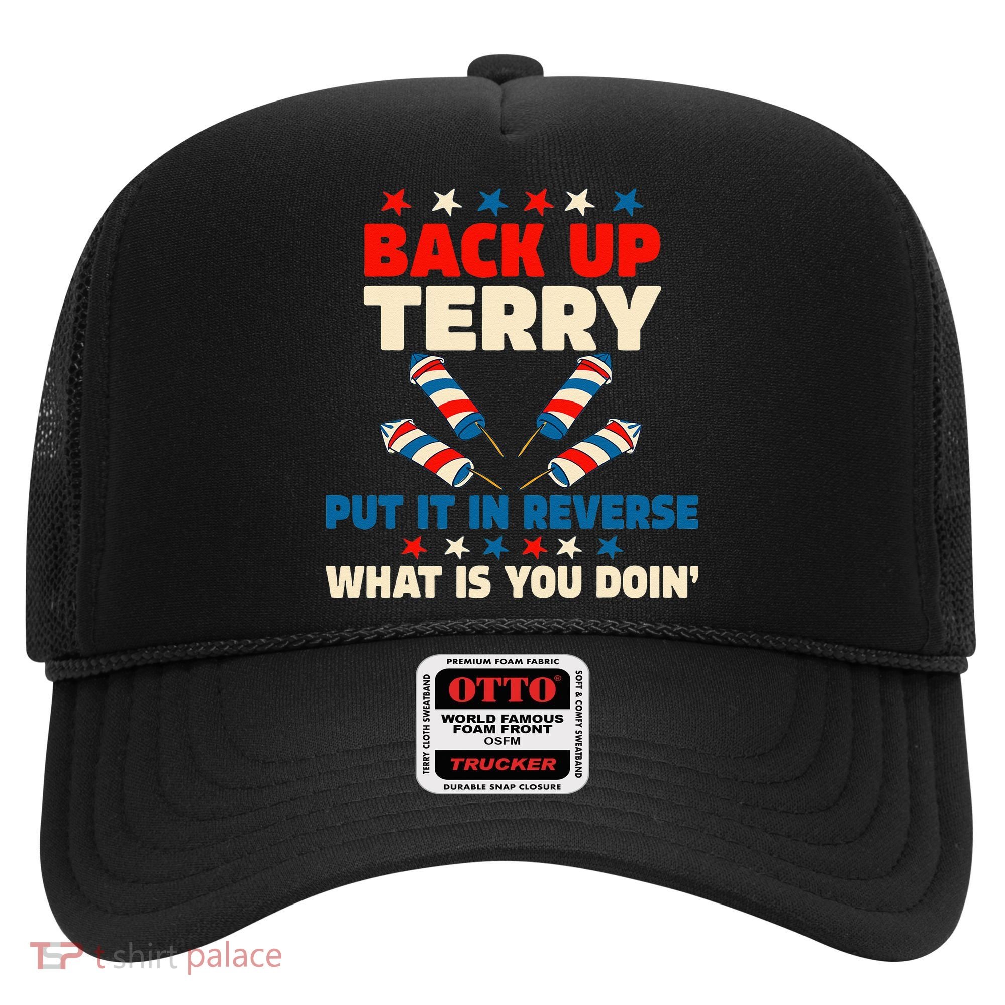 Back It Up Terry Put It In Reverse July 4th Fireworks Terry Hat