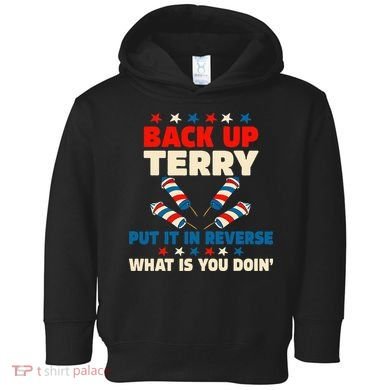 Back It Up Terry Put It In Reverse July 4th Fireworks Terry Toddler Hoodie