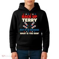 Back It Up Terry Put It In Reverse July 4th Fireworks Terry Kids Hoodie thumb 4