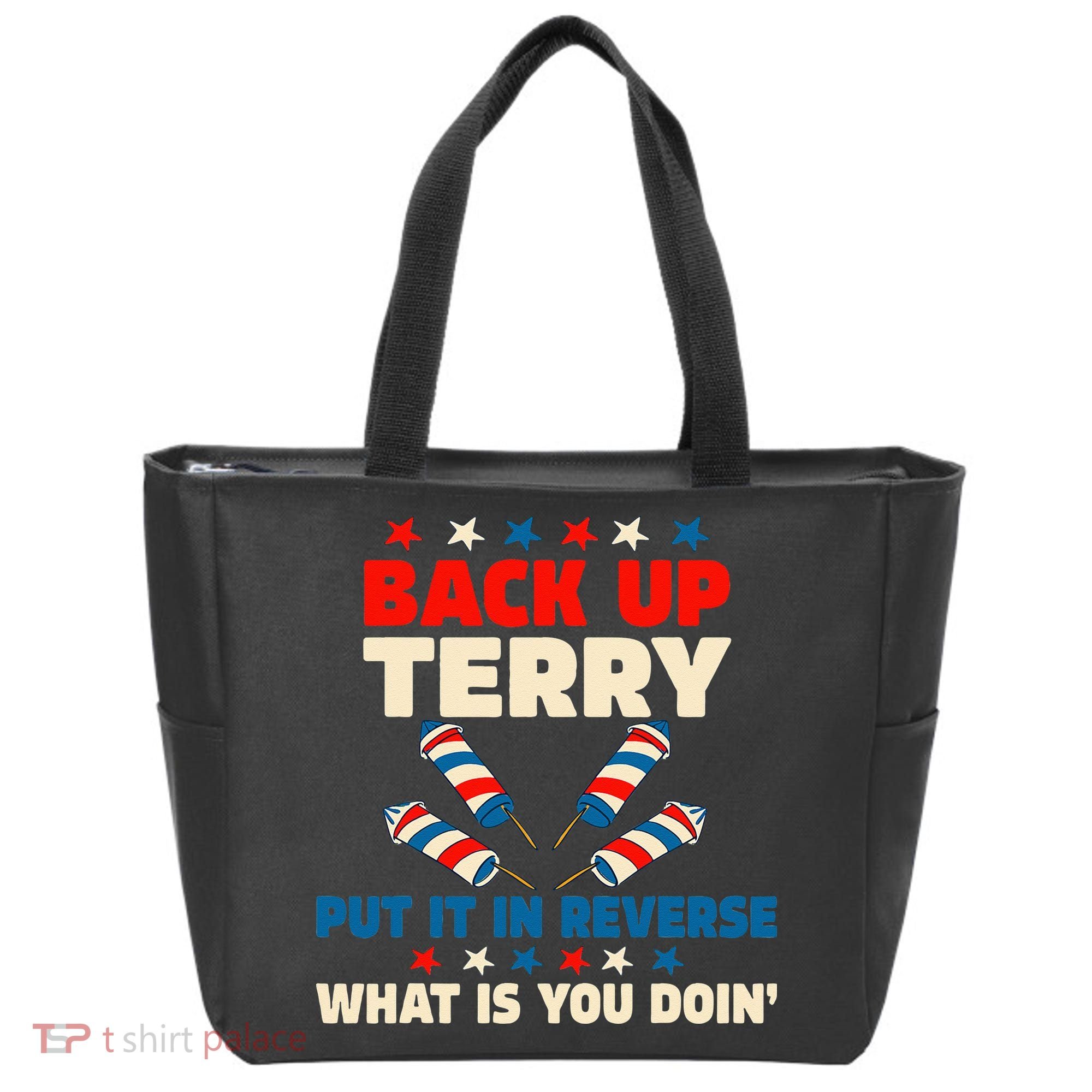 Back It Up Terry Put It In Reverse July 4th Fireworks Terry Tote Bag