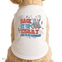 Back It Up Terry Put It In Reverse 4th Of July Independence Day America Doggie Tank thumb 0
