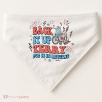 Back It Up Terry Put It In Reverse 4th Of July Independence Day America USA-Made Doggie Bandana thumb 0