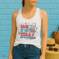 Back It Up Terry Put It In Reverse 4th Of July Independence Day America Women's Tank Top thumb 2