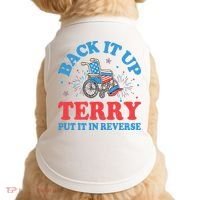 Back It Up Terry Put It In Reverse 4th Of July Fireworks Doggie Tank thumb 0