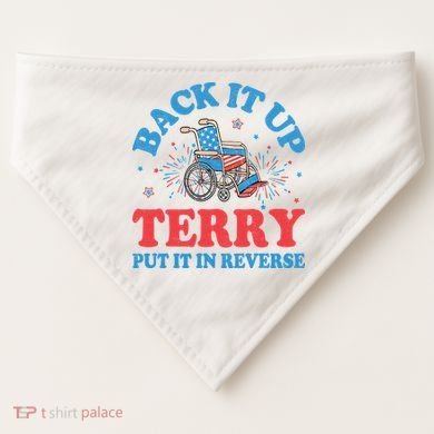 Back It Up Terry Put It In Reverse 4th Of July Fireworks USA-Made Doggie Bandana