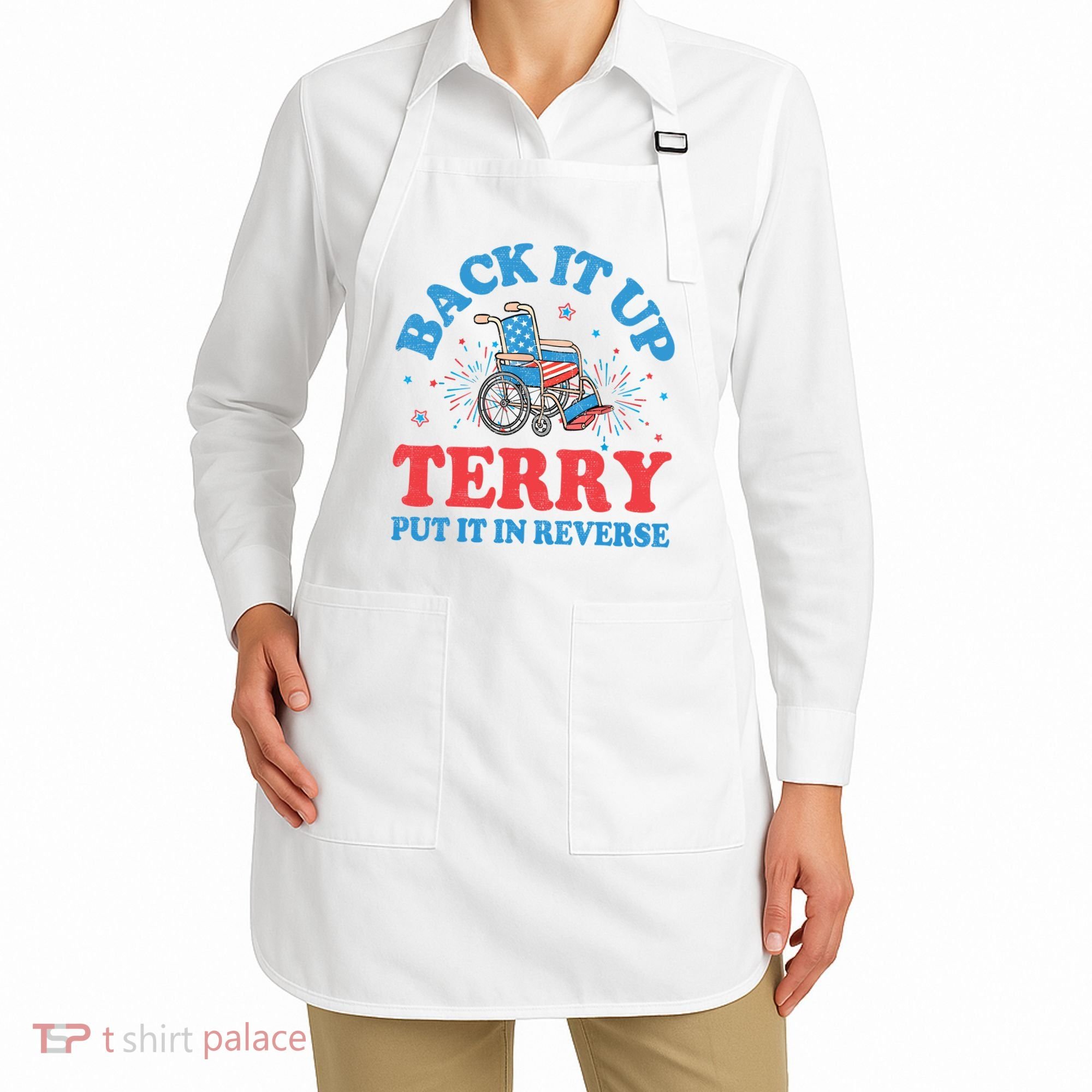 Back It Up Terry Put It In Reverse 4th Of July Fireworks Apron
