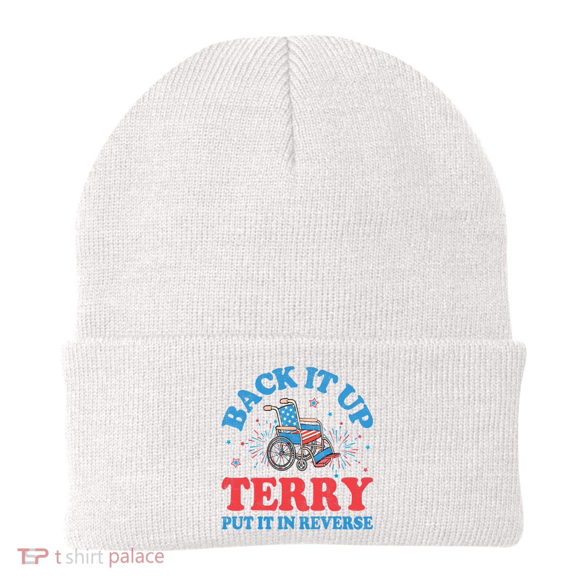 Back It Up Terry Put It In Reverse 4th Of July Fireworks Beanie