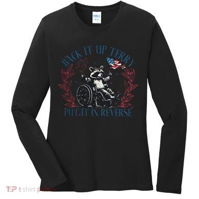 Back It Up Terry Retro 4th Of July Women's Long Sleeve Shirt