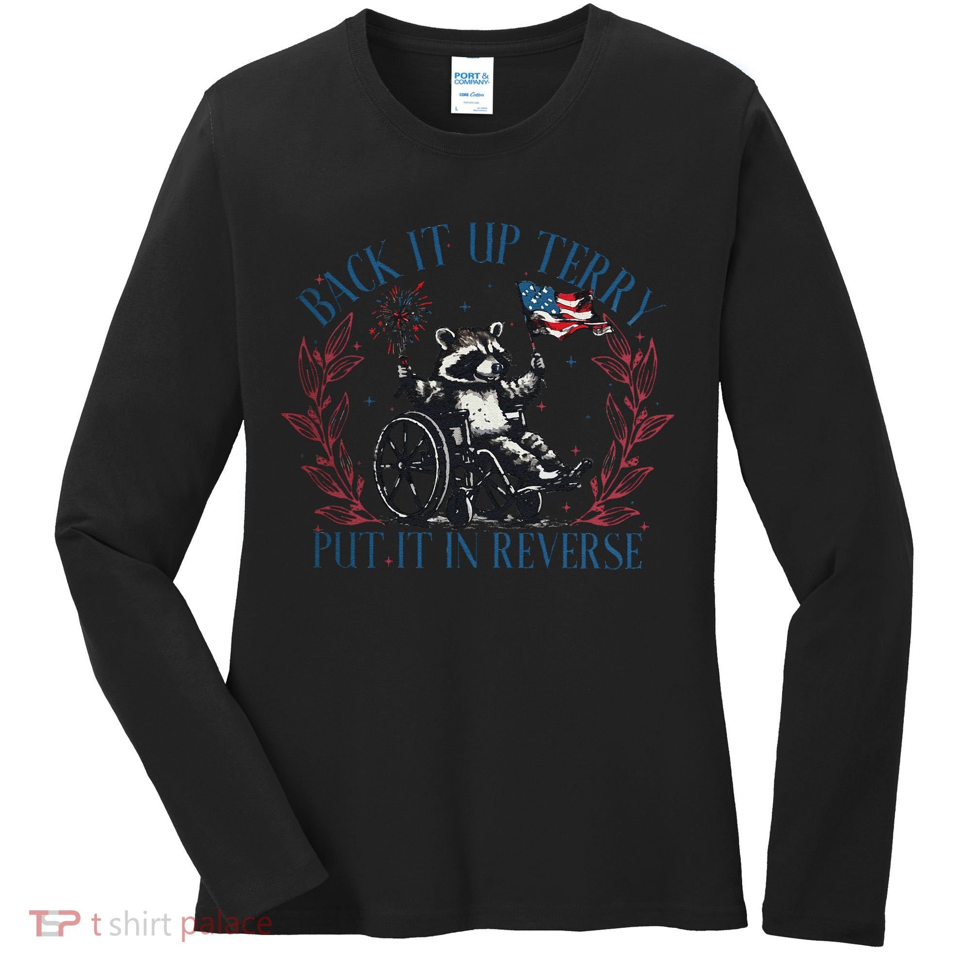 Back It Up Terry Retro 4th Of July Women's Long Sleeve Shirt