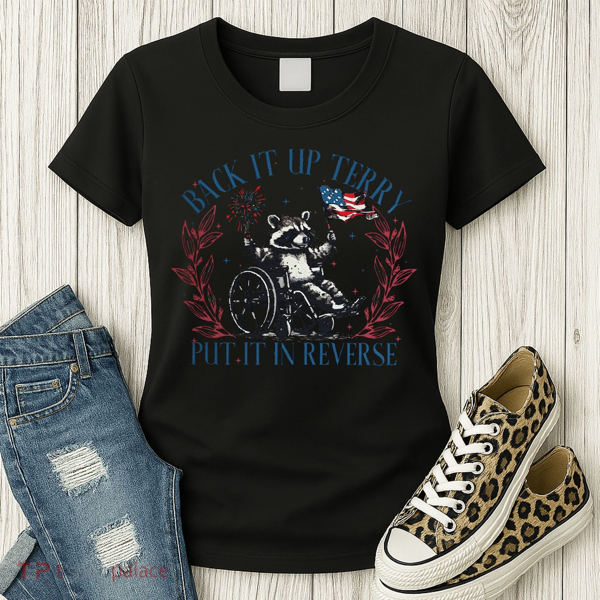 Back It Up Terry Retro 4th Of July Women's T-Shirt