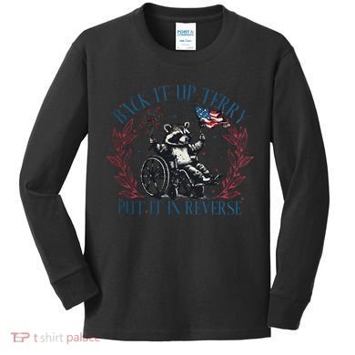 Back It Up Terry Retro 4th Of July Kids Long Sleeve Shirt