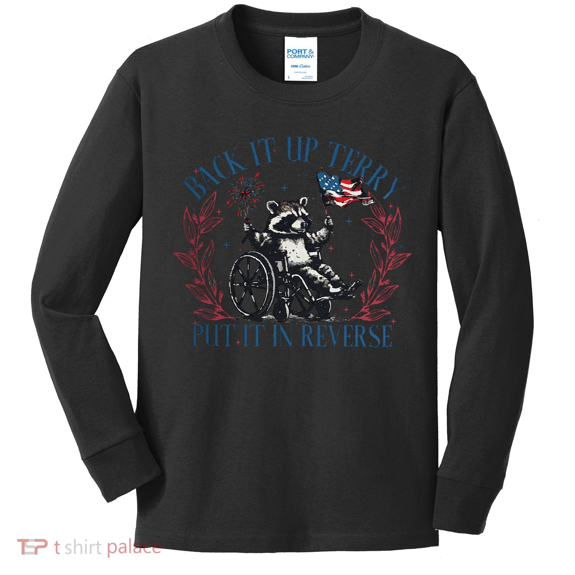 Back It Up Terry Retro 4th Of July Kids Long Sleeve Shirt