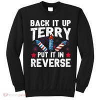 Back It Up Terry Put It In Reverse Firework Flag 4th Of July Sweatshirt thumb 0