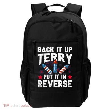 Back It Up Terry Put It In Reverse Firework Flag 4th Of July Backpack