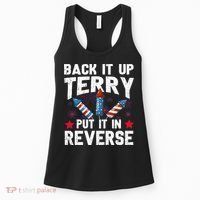 Back It Up Terry Put It In Reverse Firework Flag 4th Of July Women's Tank Top thumb 0