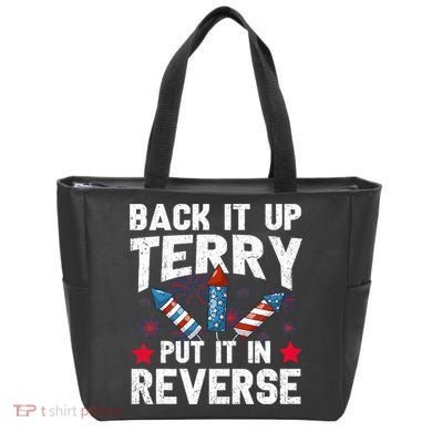 Back It Up Terry Put It In Reverse Firework Flag 4th Of July Tote Bag