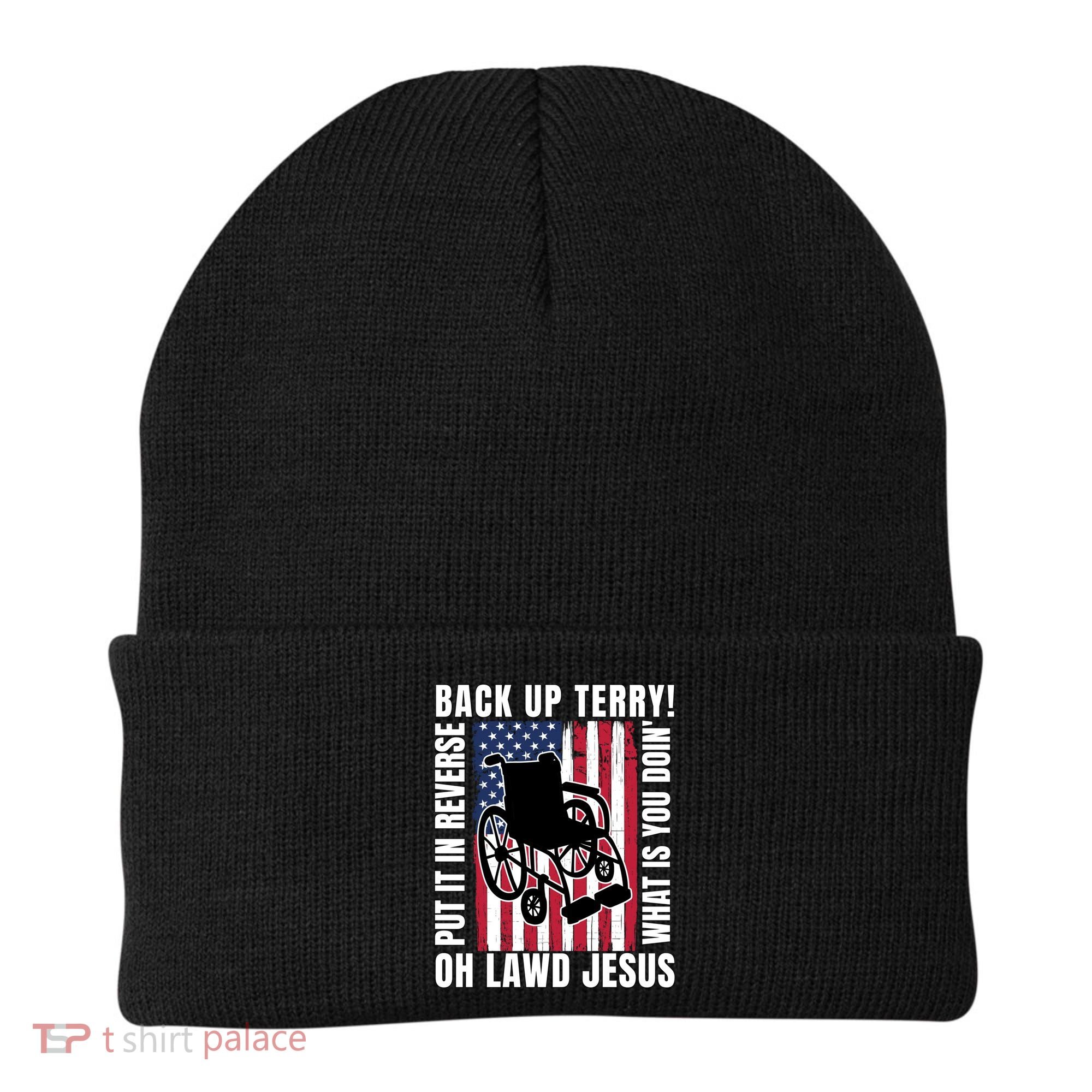 Back It Up Terry 4th Of July Meme Put It In Reverse Usa Flag Gift Beanie