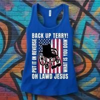 Back It Up Terry 4th Of July Meme Put It In Reverse Usa Flag Gift Women's Tank Top thumb 3