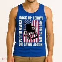 Back It Up Terry 4th Of July Meme Put It In Reverse Usa Flag Gift Tank Top thumb 3