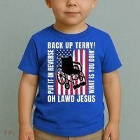 Back It Up Terry 4th Of July Meme Put It In Reverse Usa Flag Gift Toddler T-Shirt thumb 2