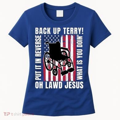 Back It Up Terry 4th Of July Meme Put It In Reverse Usa Flag Gift Women's T-Shirt