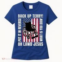 Back It Up Terry 4th Of July Meme Put It In Reverse Usa Flag Gift Women's T-Shirt thumb 0