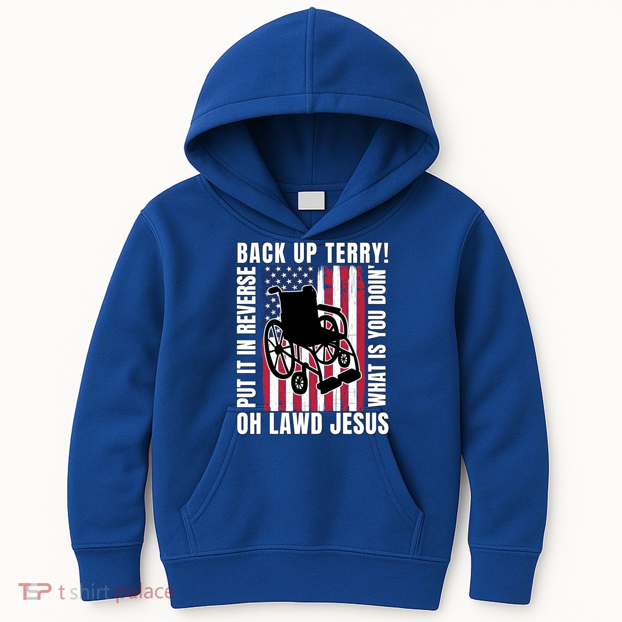 Back It Up Terry 4th Of July Meme Put It In Reverse Usa Flag Gift Kids Hoodie