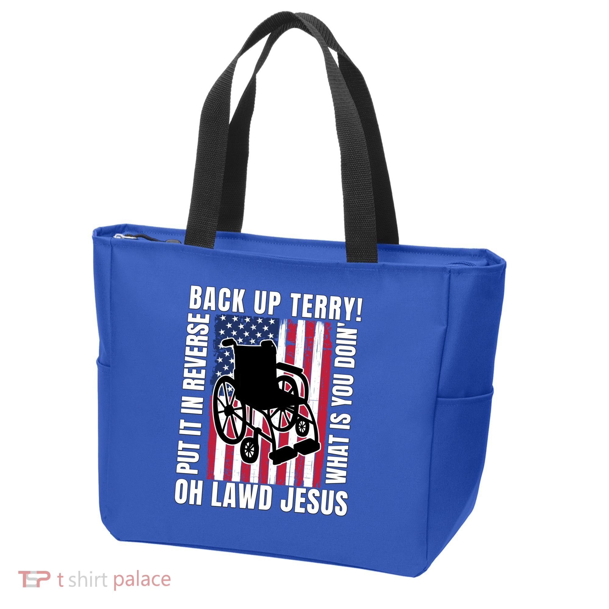 Back It Up Terry 4th Of July Meme Put It In Reverse Usa Flag Gift Tote Bag