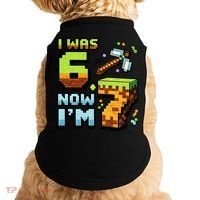 Birthday I Was 6 Now I'm 7 Year Old Pixel Gamer 6-7 Meme Doggie Tank thumb 0