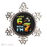 Birthday I Was 6 Now I'm 7 Year Old Pixel Gamer 6-7 Meme Ornament thumb 0