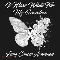 Butterfly I Wear White For My Grandma Lung Cancer Awareness Women's Tank Top thumb 5