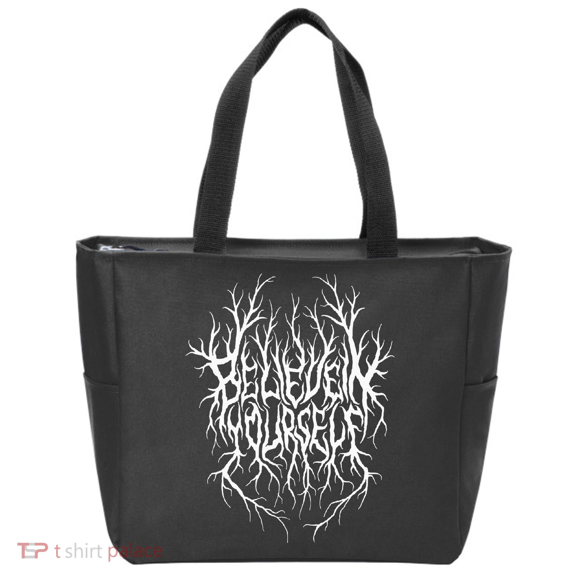 Believe In Yourself Black Metal Parody Tote Bag