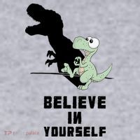 Believe In Yourself Funny Dinosaur Women's Sweatshirt thumb 2