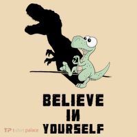 Believe In Yourself Funny Dinosaur Tote Bag thumb 4